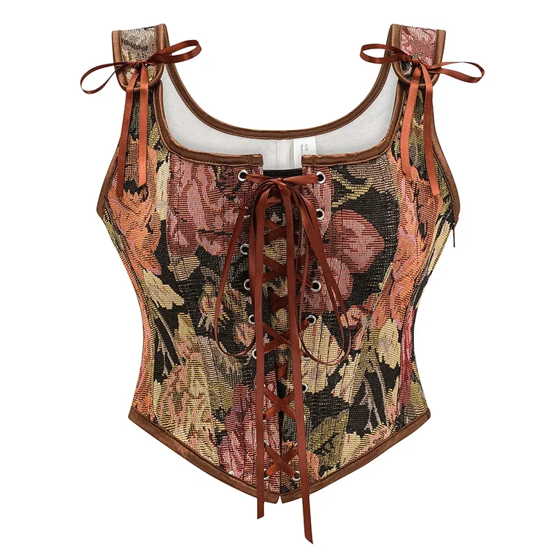 Corset Waist Cinch - Женский корсет на молнии, с цветочным