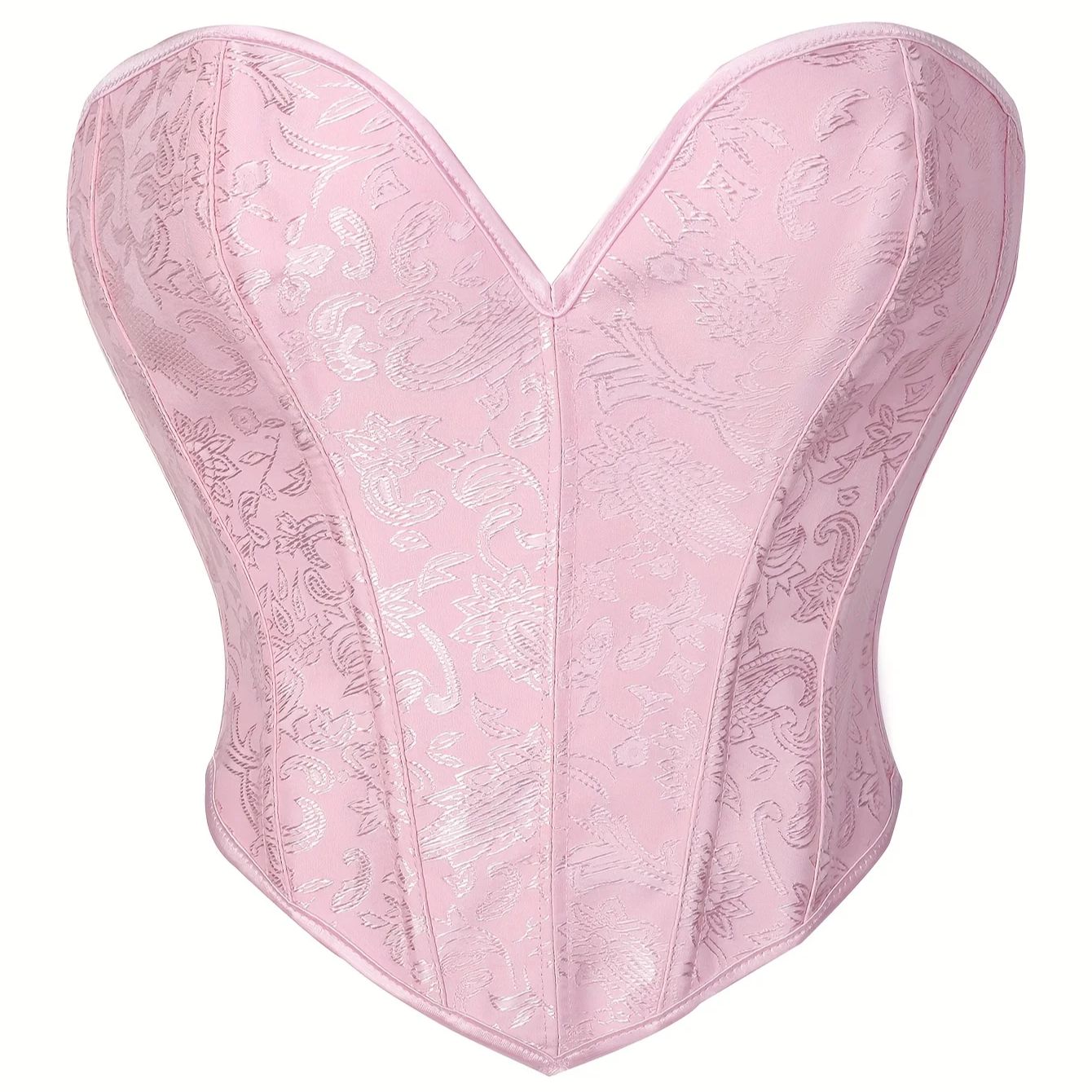Strapless Bra Backless - Розовый готический корсет в викторианском стиле