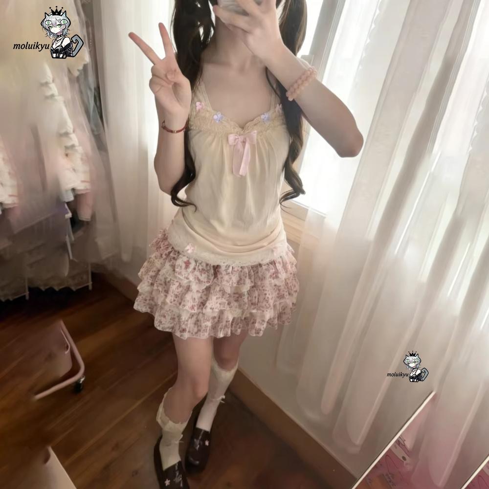 Cami Top Lace - Женский комплект одежды Y2K из 2