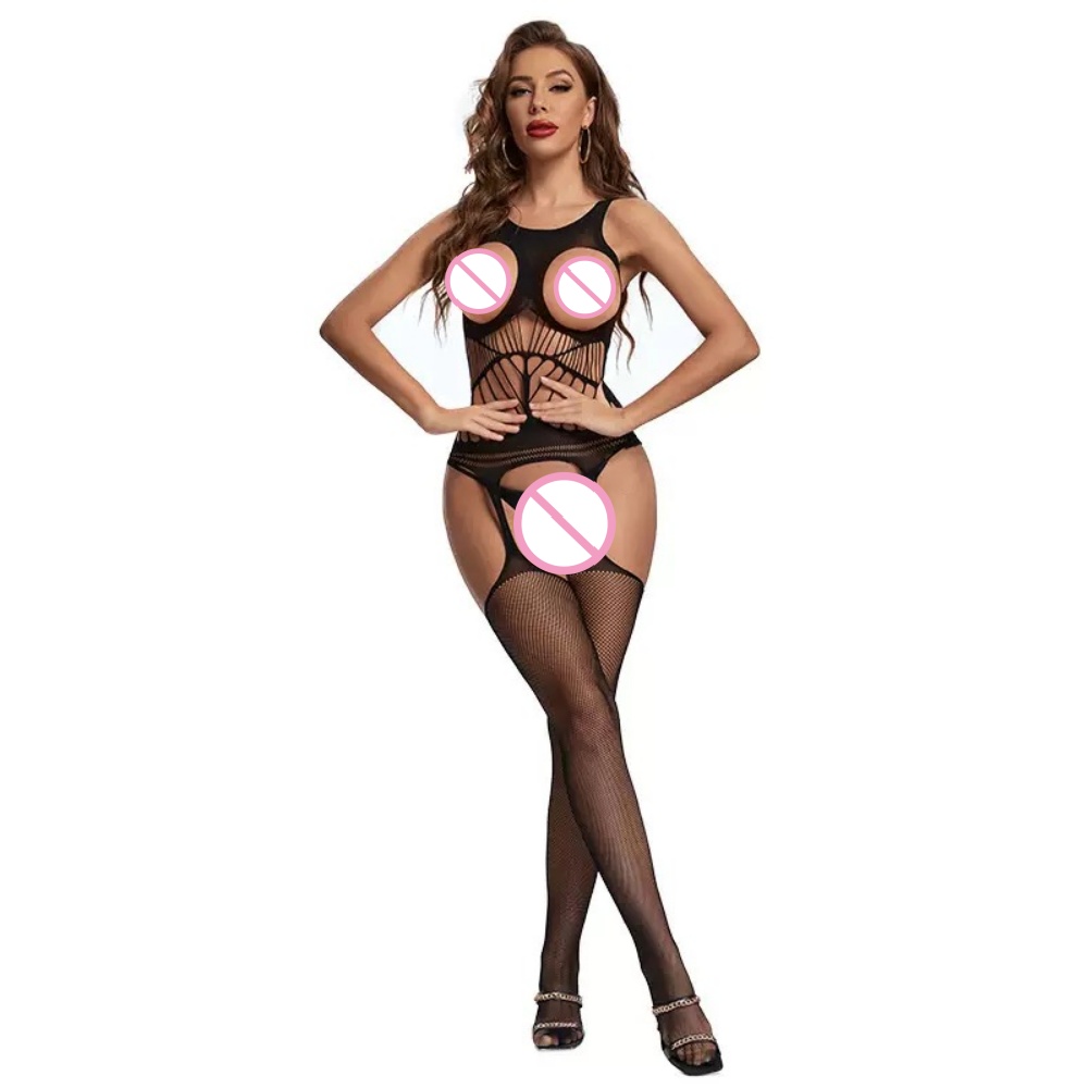 Lace Teddy Lingerie - Сексуальное кружевное белье: прозрачный комбинезон с