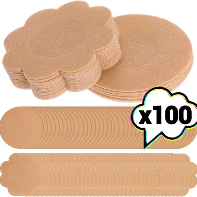 Silicone Bra Adhesive - 10/100 шт., женский чехол для сосков,