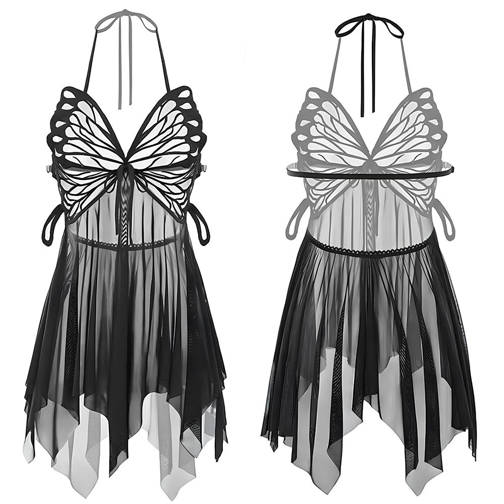 Babydoll Chemise Night - Женская сексуальная ночная сорочка-комбинация с V-образным