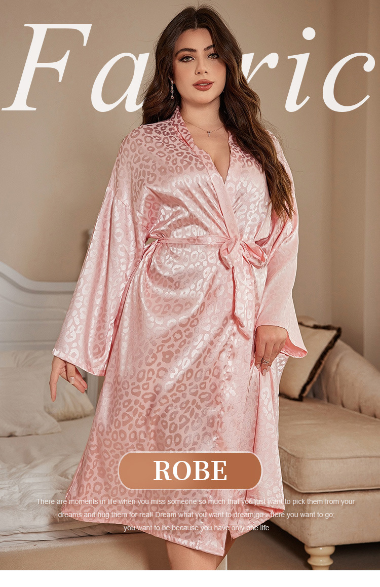 Пижама-халат больших размеров  – обзор и цена Robe Silk Women